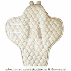 Einschlagdecke Recy Small aus 100% recyceltes Polyester für Babyschalen - Sand Cream