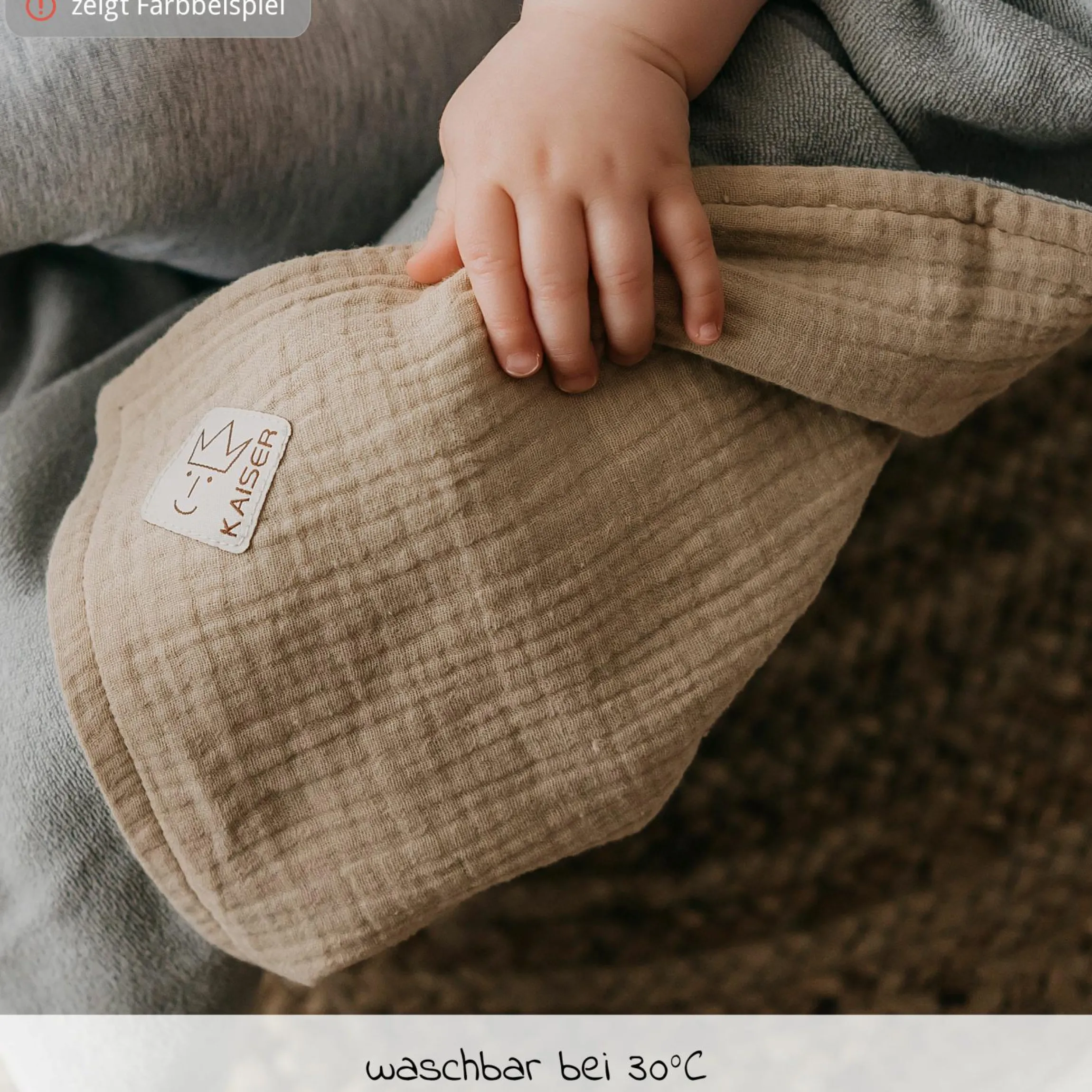 Einschlagdecke Sunny Wrap Summer für Babyschalen 85 x 85 cm - Light Grey