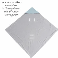 Einschlagdecke Sunny Wrap Summer für Babyschalen 85 x 85 cm - Slit Green