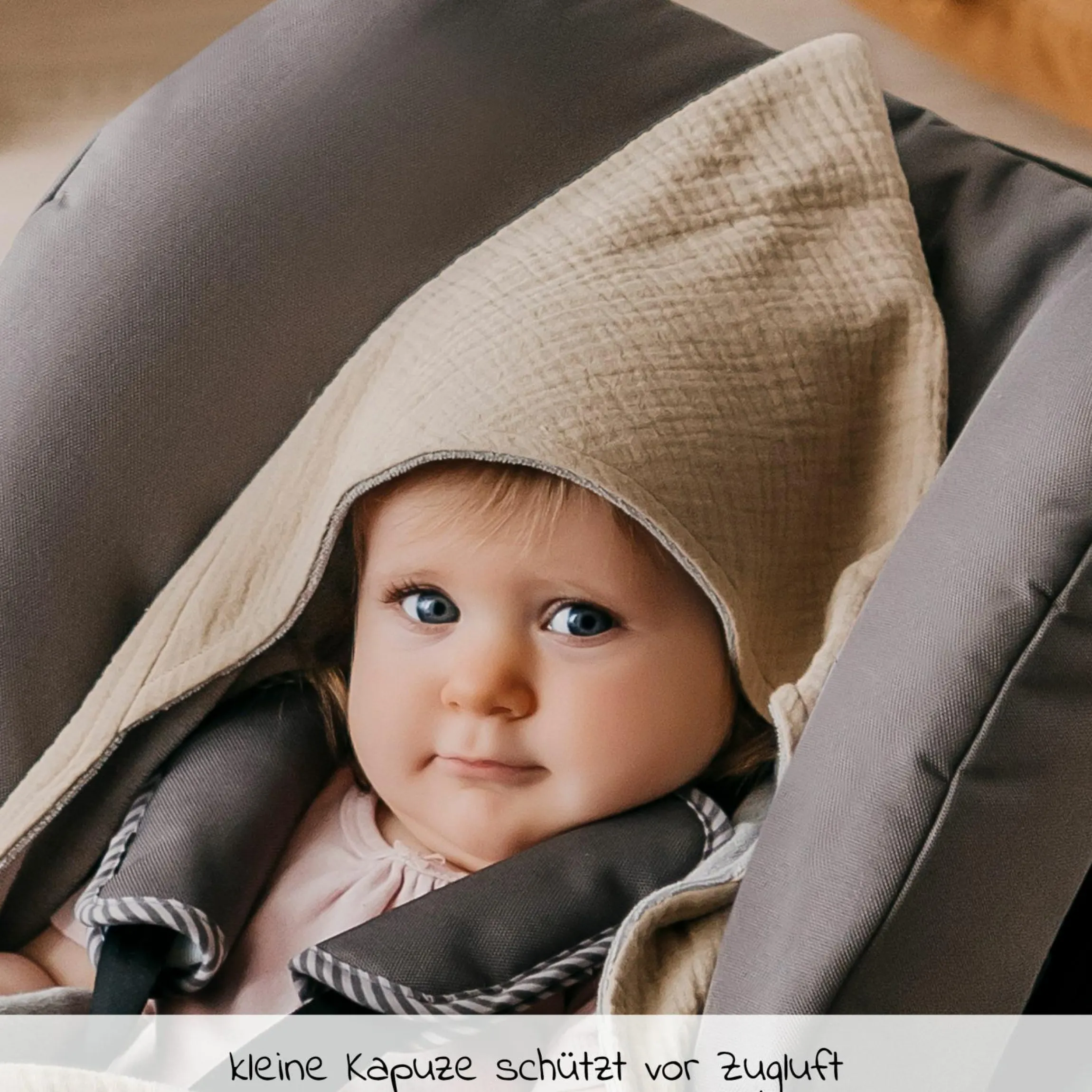Einschlagdecke Sunny Wrap Summer für Babyschalen 85 x 85 cm - Vanille Ice
