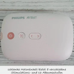 Elektrische Milchpumpe Natural Motion SCF395/31 + PP-Flasche + 2 Einweg-Stilleinlagen + 5 Muttermilchbeutel
