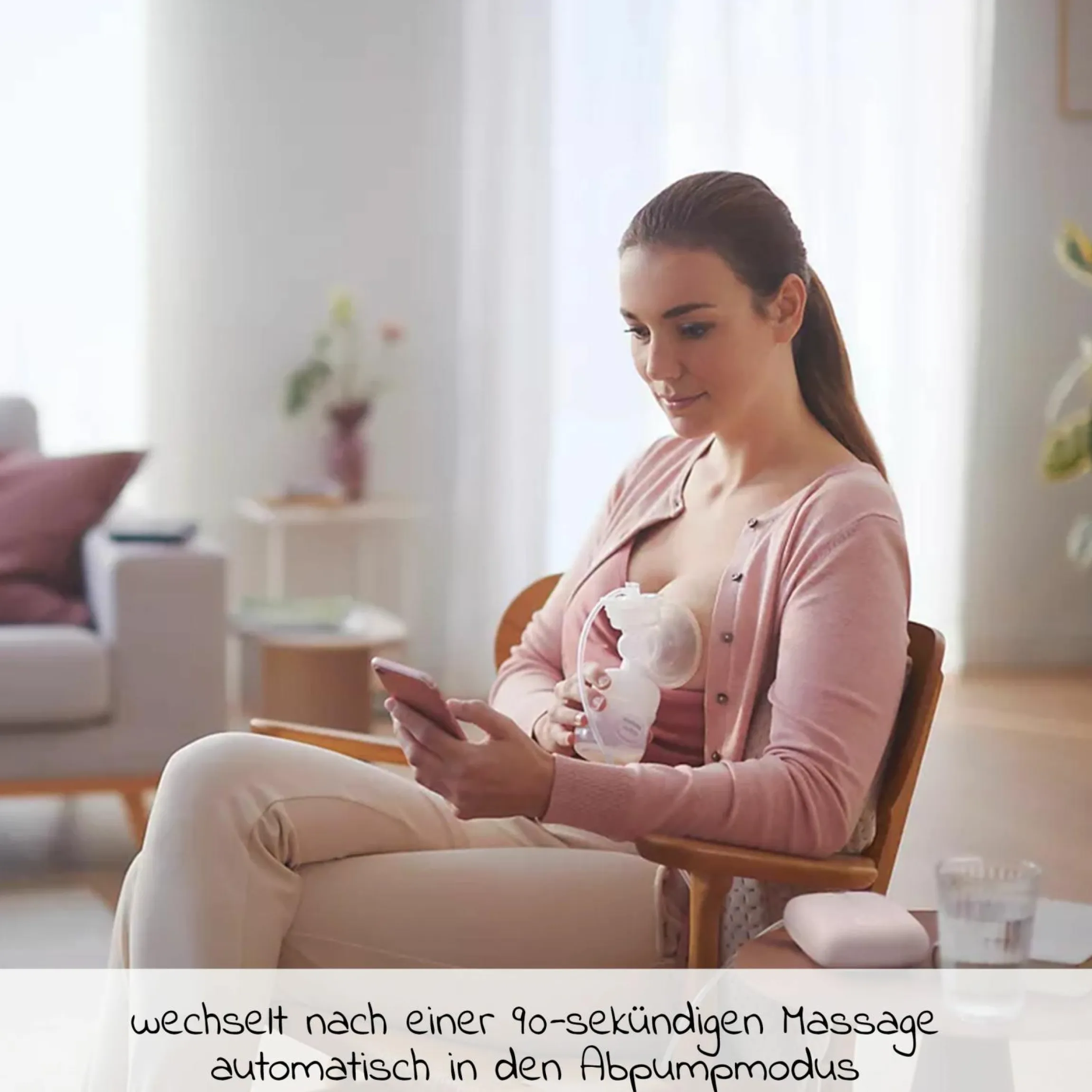 Elektrische Milchpumpe SCF395/31 + Gratis Mehrwegbecher für Muttermilch / inkl. 2 Stilleinlagen & 5 Muttermilchbeutel