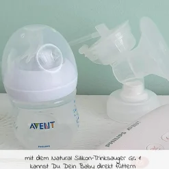Elektrische Milchpumpe SCF395/31 + Gratis Mehrwegbecher für Muttermilch / inkl. 2 Stilleinlagen & 5 Muttermilchbeutel