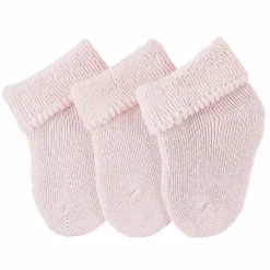 3er Pack Erstlingssocken mit Umschlag Vollplüsch - Rosa - Gr. 0 - 4 Monate