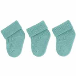 3er Pack Erstlingssocken mit Umschlag - Türkis - Gr. 0-4 Monate