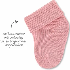 3er Pack Erstlingssocken mit Umschlag - Rosa - Gr. 0-4 Monate