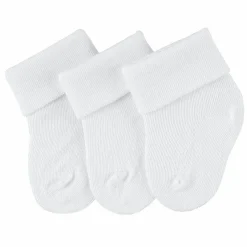 3er Pack Erstlingssocken mit Umschlag - Weiß - Gr. 0 - 4 Monate