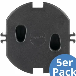 5er Pack Steckdosenschutz schnelle Montage ohne Kleben und Schrauben - Schwarz - Kollektion 2024