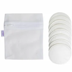 8er Pack Waschbare Stilleinlagen Mama inkl. Wäschenetz - Weiß