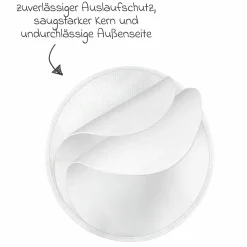 8er Pack Waschbare Stilleinlagen Mama inkl. Wäschenetz - Weiß