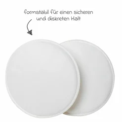 8er Pack Waschbare Stilleinlagen Mama inkl. Wäschenetz - Weiß