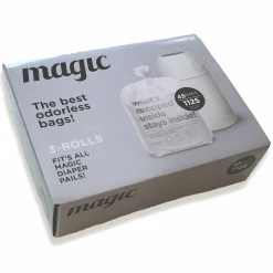 3er Pack Windelbeutel für Windeleimer Magic Majestic - Weiß
