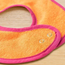 2er Set Riesen-Lätzchen mit Druckknöpfen - Dahlie Rosenpink