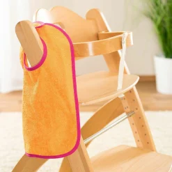 2er Set Riesen-Lätzchen mit Druckknöpfen - Dahlie Rosenpink