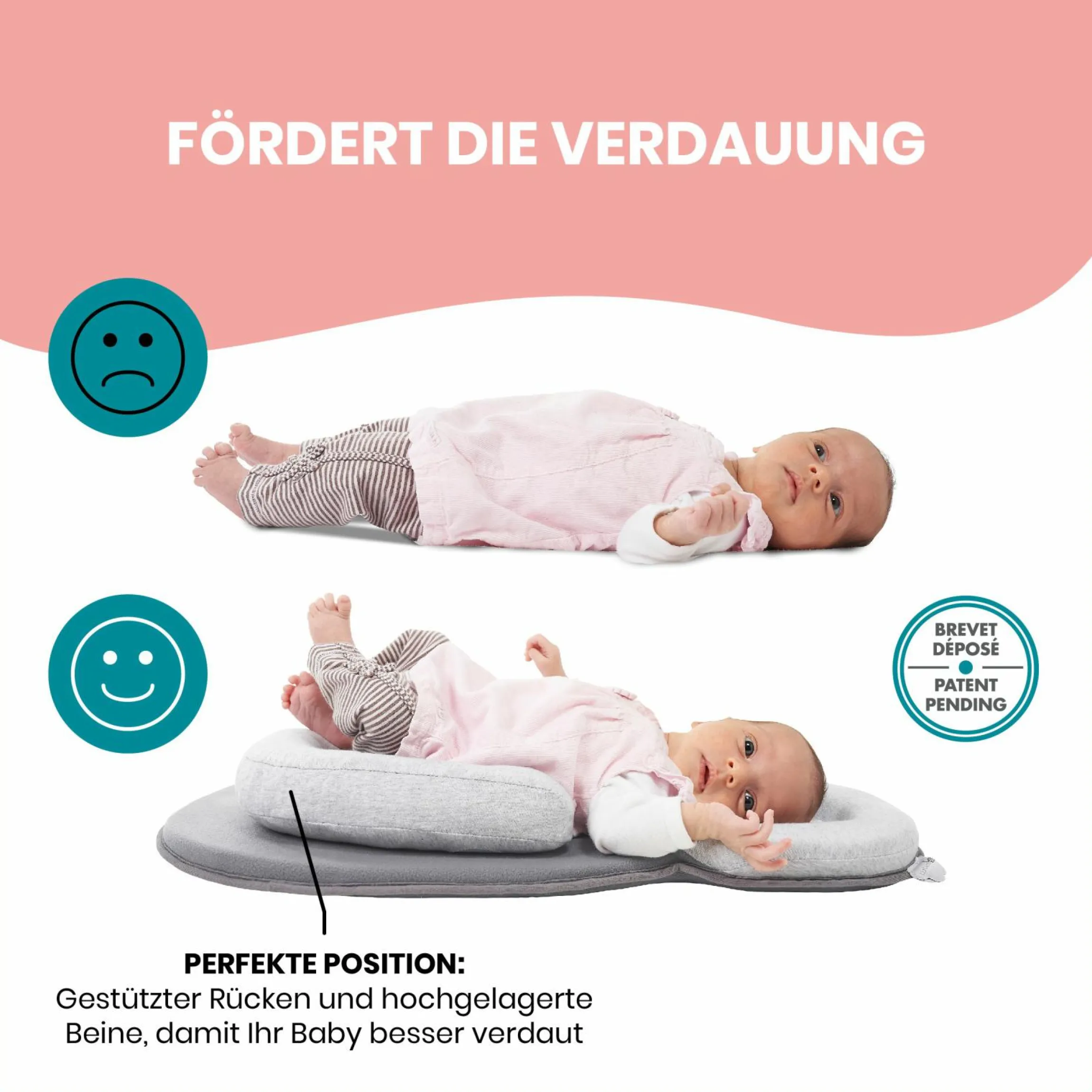 Ergonomische Babystütze Cosydream + GRATIS 11-tlg. Pflege-Set Splash