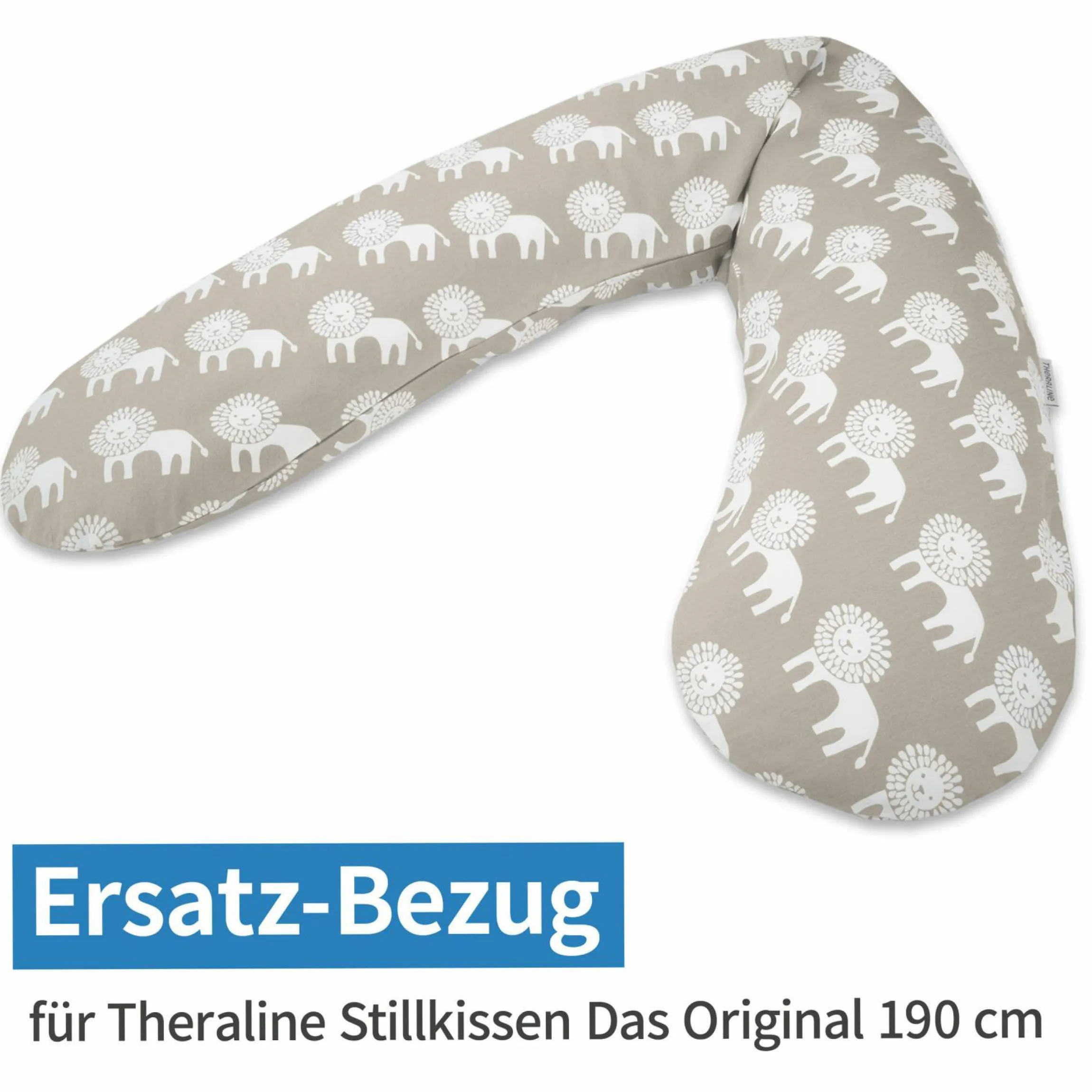 Ersatzbezug für Stillkissen Das Original 190 cm - Wüstenkönig - Taupe
