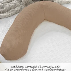 Ersatzbezug für Stillkissen Das Original - Feinstrick 190 cm - Savannah