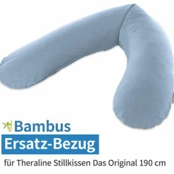 Ersatzbezug für Stillkissen Das Original - Bamboo 190 cm - Melange Blau-Grau
