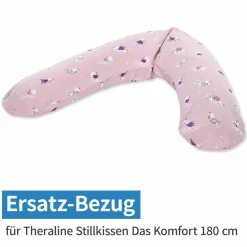 Ersatzbezug für Stillkissen Das Komfort 180 cm - Vöglein - Rosè