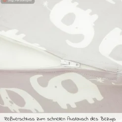 Ersatzbezug für Stillkissen Das Komfort 180 cm - Vöglein - Rosè