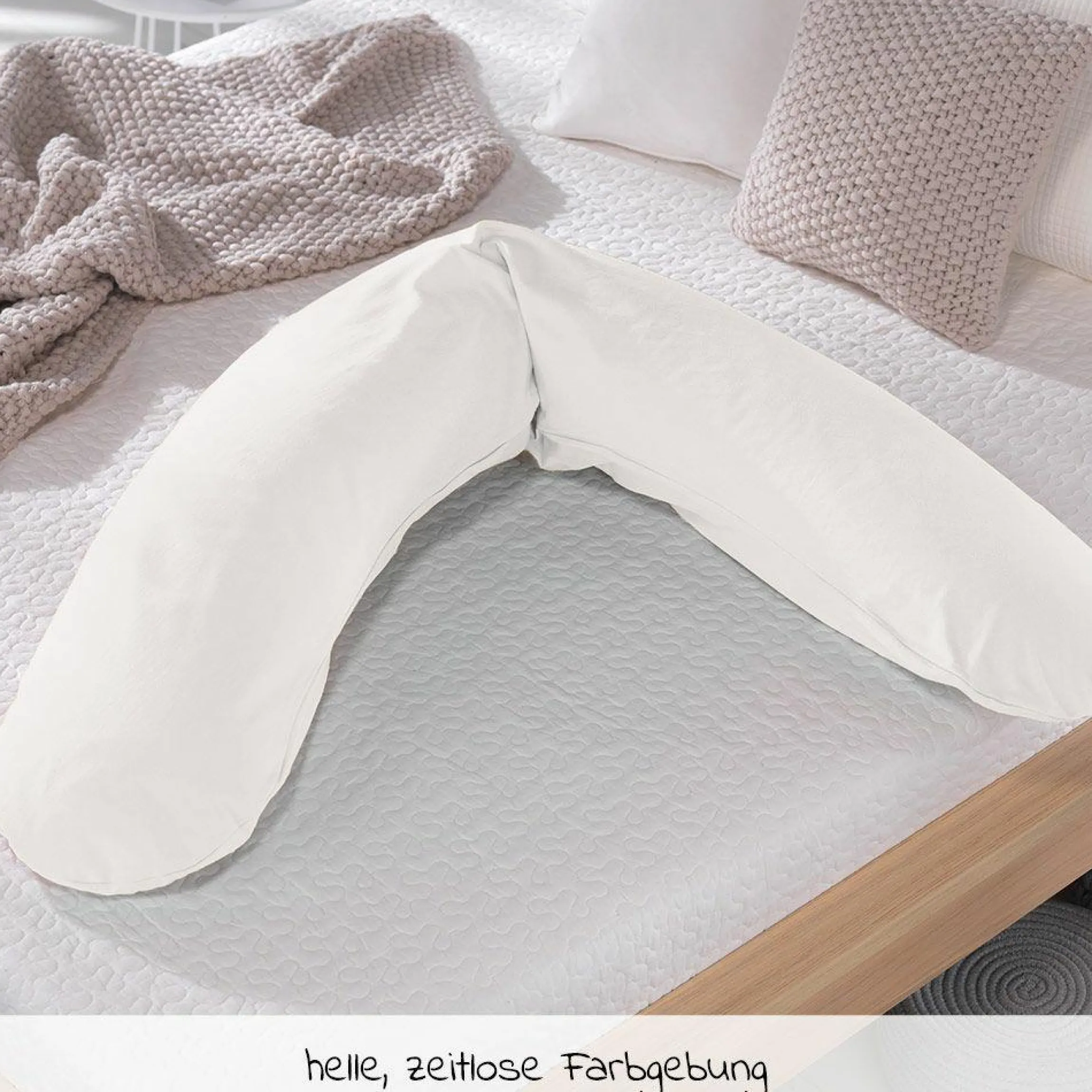 Ersatzbezug für Stillkissen Das Original - Bamboo 190 cm - Wolkenweiß