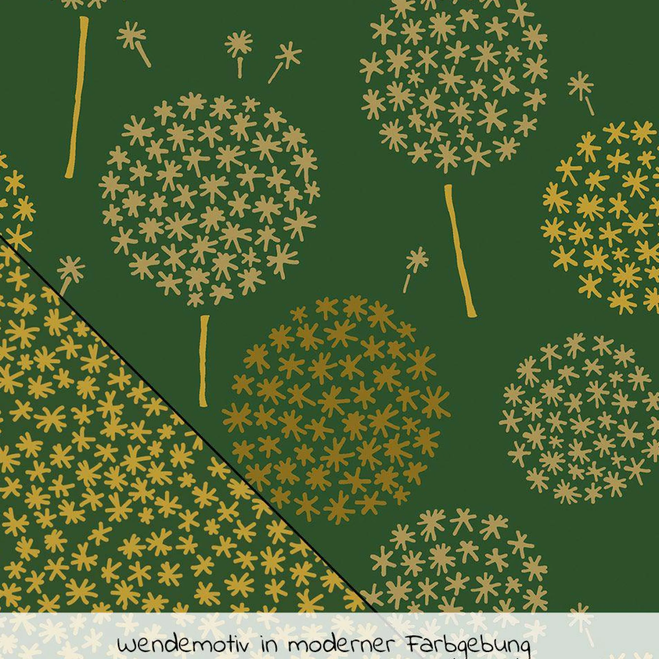 Ersatzbezug für Stillkissen Das Original 190 cm - Pusteblume - Dunkelgrün