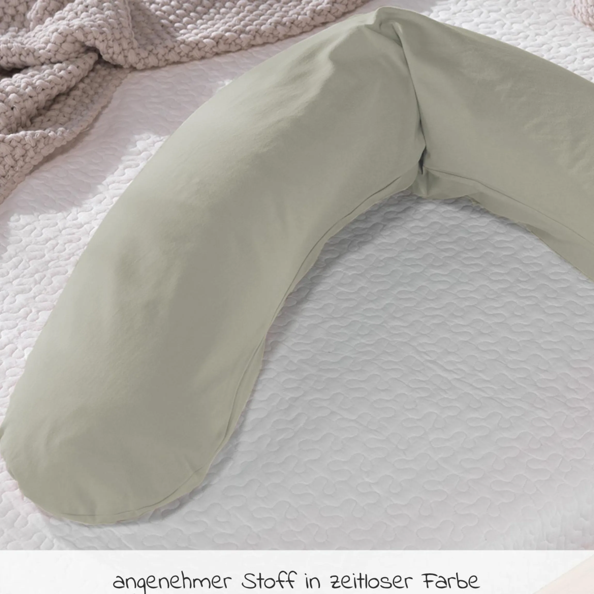 Ersatzbezug für Stillkissen Das Original - Bamboo 190 cm - Lehmgrau