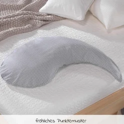 Ersatzbezug für Stillkissen Das Yinnie 135 cm - Punkte - Grau