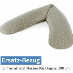 Ersatzbezug für Stillkissen Das Original 190 cm - Blättertanz - Taupe