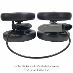 Ersatz-Räder inkl. Feststellbremse hinten für Brisk LX 2er-Set