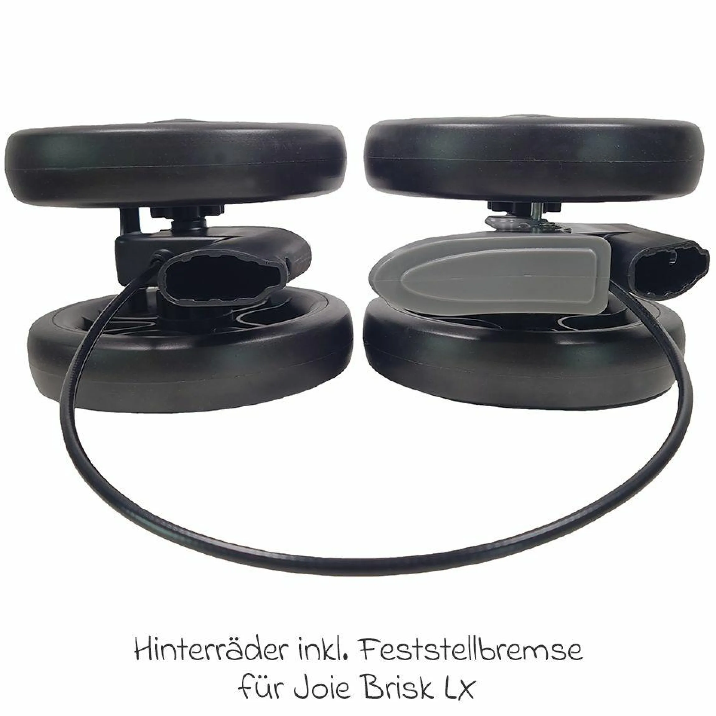 Ersatz-Räder inkl. Feststellbremse hinten für Brisk LX 2er-Set