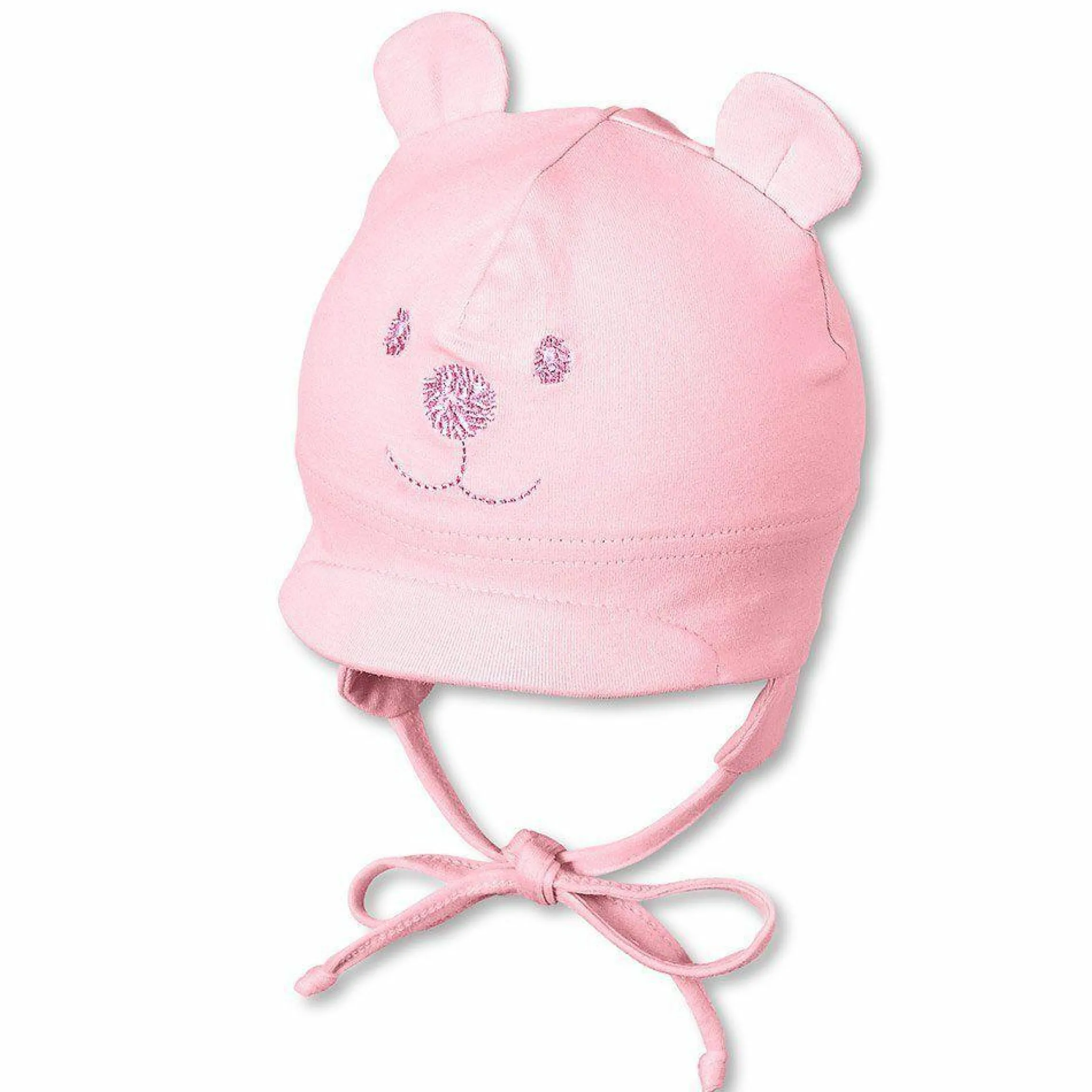 Erstlingsmütze Bär - Rosa - Gr. 39
