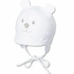Erstlingsmütze Bär - Weiß - Gr. 39