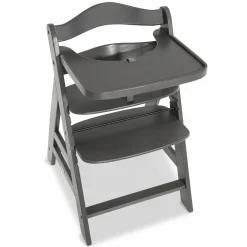 Essbrett & Tisch aus Holz für Alpha Hochstühle (Wooden Tray) - Charcoal