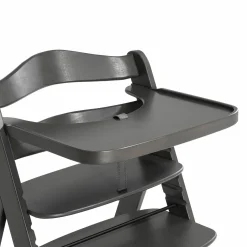 Essbrett & Tisch aus Holz für Alpha Hochstühle (Wooden Tray) - Charcoal