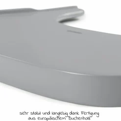 Essbrett und Tisch aus Holz für Alpha Hochstühle (Wooden Tray) - Grau