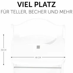 Essbrett und Tisch aus Holz für Alpha Hochstühle (Wooden Tray) - Weiß