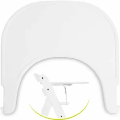 Essbrett und Tisch für Alpha Hochstuhl (Click Tray) - White / Weiss
