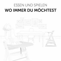 Essbrett und Tisch für Alpha Hochstuhl (Click Tray) - White / Weiss