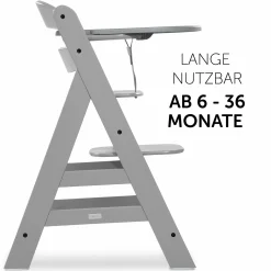 Essbrett und Tisch für Alpha Hochstuhl (Click Tray) - Grey / Grau