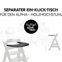 Essbrett und Tisch für Alpha Hochstuhl (Click Tray) - Black / Schwarz
