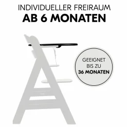 Essbrett und Tisch für Alpha Hochstuhl (Click Tray) - Black / Schwarz