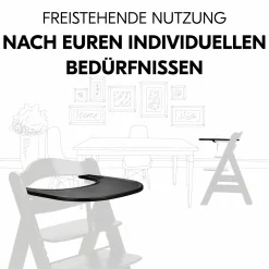 Essbrett und Tisch für Alpha Hochstuhl (Click Tray) - Black / Schwarz
