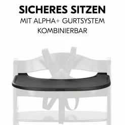 Essbrett und Tisch für Alpha Hochstuhl (Click Tray) - Black / Schwarz