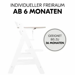 Essbrett und Tisch für Alpha Hochstuhl (Click Tray) - Speckle Beige