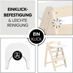 Essbrett und Tisch für Arketa Hochstuhl (Click Tray) - Weiß