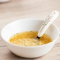 Esslern Besteck-Set 4-teilig mit ergonomsichen Griffen - Punkte - Weiß