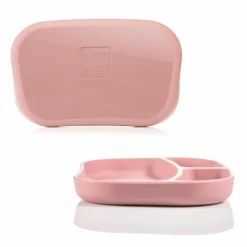 Esslern-Teller aus Silikon 2er Pack - Rose