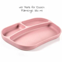 Esslern-Teller aus Silikon - Rose