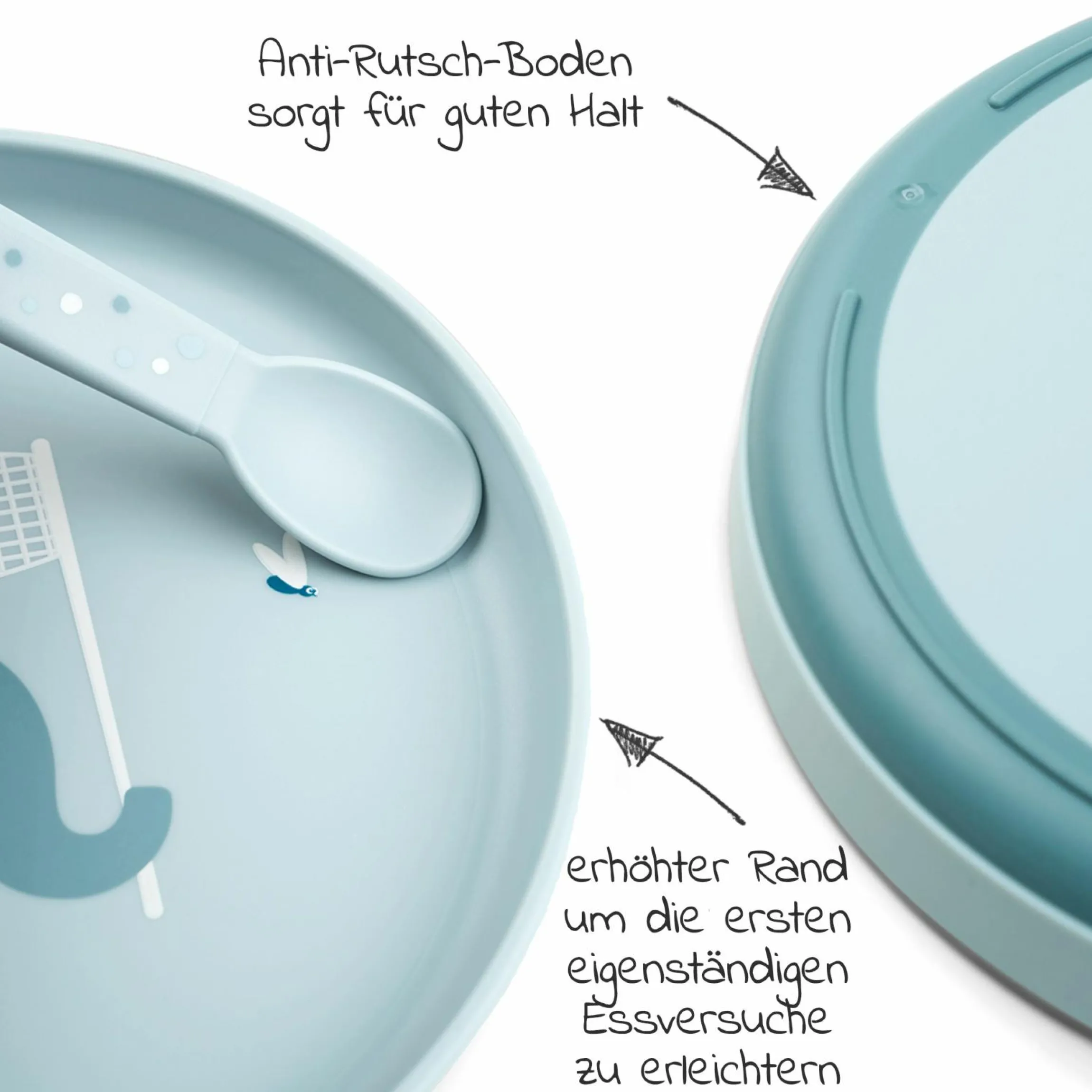 Esslern-Teller Foodie - Elphee - Blau